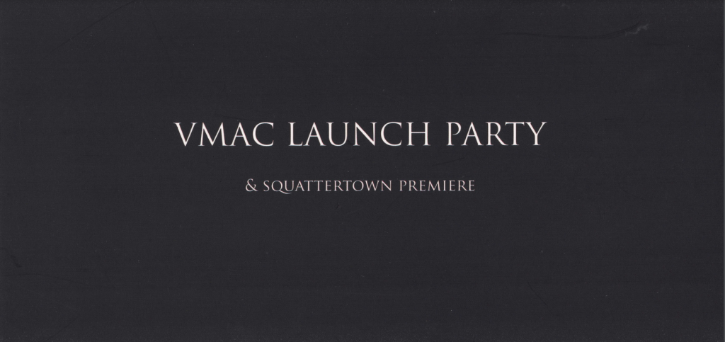 VMAC Launch Party & Squattertown Premiere - Postcard 明信片