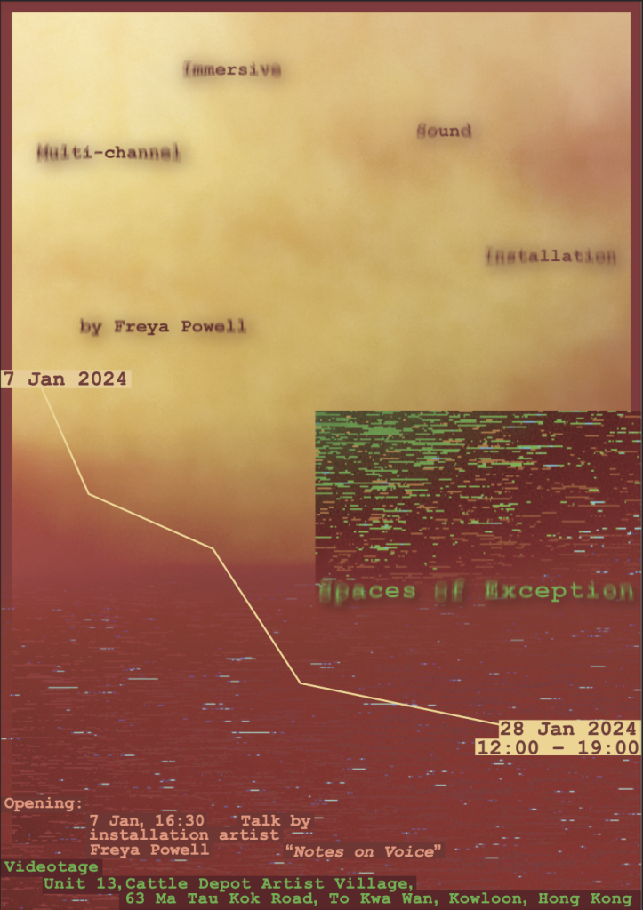 Freya Powell: Spaces of Exception - Flyer 傳單